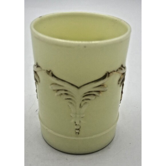 Vintage Glowing EAPG Heisey Tumbler Gold Winged Scrolls Custard Glass UG 8 Oz. - Picture 6 of 11